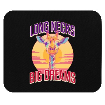 Discover Giraffe Long Necks, Big Dreams Mouse Pads