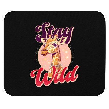 Discover Giraffe Stay Wild Mouse Pads