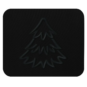 Discover Christmas tree embroidered Mouse Pads