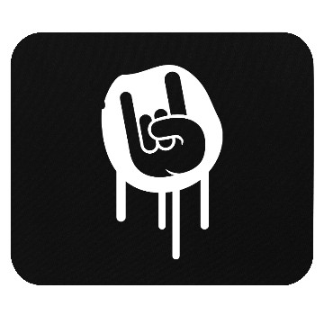 Discover Heavy metal graffiti drop horn finger hand gesture Mouse Pads