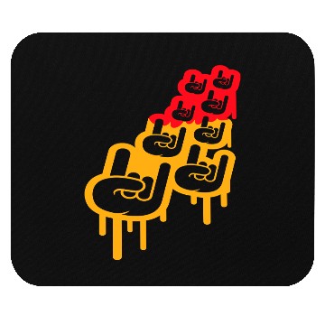 Discover Heavy metal graffiti drop horn finger hand gesture Mouse Pads