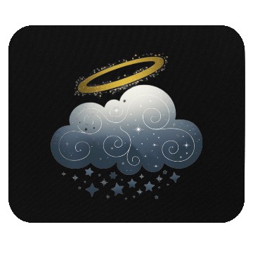 Discover Celestial Embrace Cloud and Star in a Magical Glow Mouse Pads