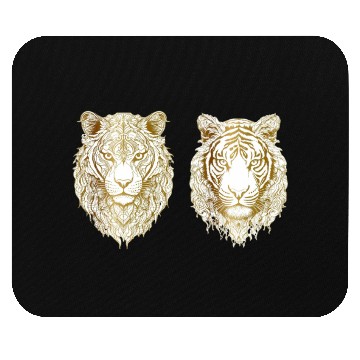 Discover Tiger heads Mouse Pads