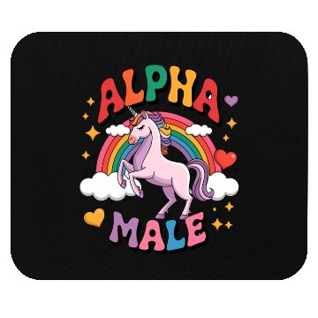 Discover Alpha Male Unicorn Mouse Pads