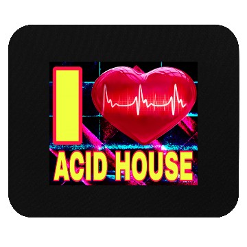 Discover I LOVE ACID HOUSE YELLOW FONTS Mouse Pads