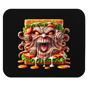 Discover Terrifying Monster Sandwich Mouse Pads