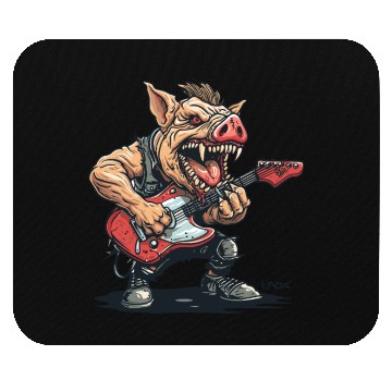 Discover Punk Rock Guitar Pig Mouse Pads