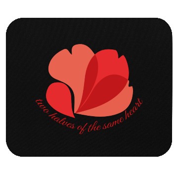 Discover Vintage Botanical Red Poppy Heart Graphic Flower Mouse Pads