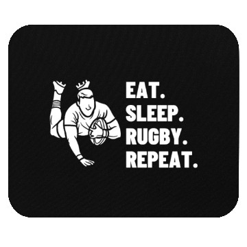 Discover Eat Sleep Rugby Repeat Funny Rugby Player Mouse Pads