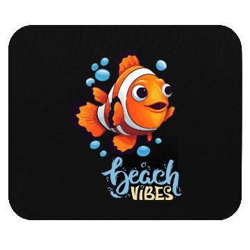 Discover Cream Blue Green Modern Skeleton Beach Mouse Pads