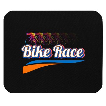 Discover Bike Race special colorful design. Mouse Pads