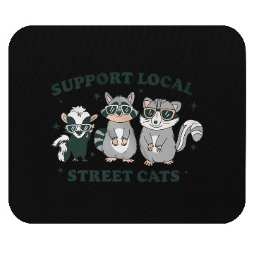 Discover Support Local Street Cats Skunk Raccoon and Possum Mouse Pads