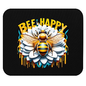 Discover Bee Happy Mouse Pads