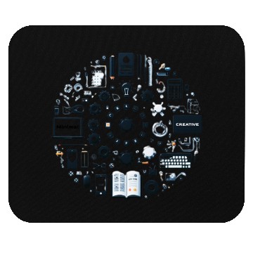 Discover Abstract Lucky number circle Mouse Pads