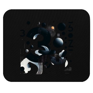 Discover Abstract Lucky number 3 Mouse Pads