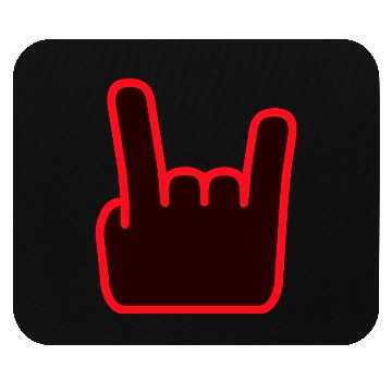 Discover Heavy Metal Fun Hard Rock Music Horns Hand Gesture Mouse Pads