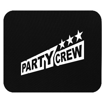 Discover Party Crew Team Fun Friends Group Member Text Logo Mouse Pads