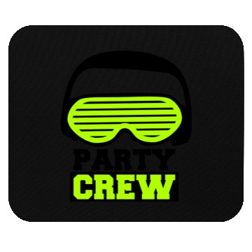 Discover Party Crew Face Team Friends Member Face Text Logo Mouse Pads