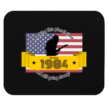 Discover 40th birthday Rocking this planet since 11/1984 Mouse Pads