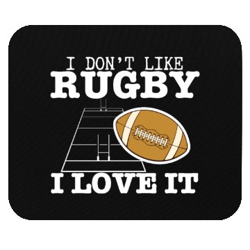 Discover I Love Rugby Funny Rugby Player Mouse Pads