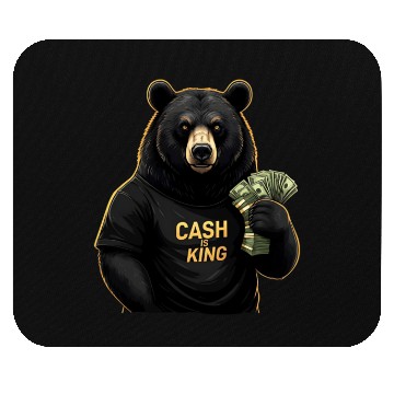 Discover Cash Is King - Bear Stacking Money Mouse Pads
