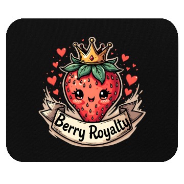 Discover Cute Berry Royalty Adorable Cartoon Fruit Crown Mouse Pads
