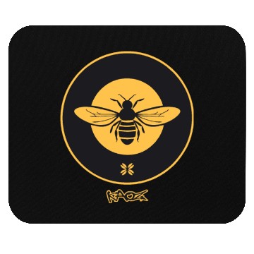 Discover Bee Emblem: Nature's Buzz Mouse Pads