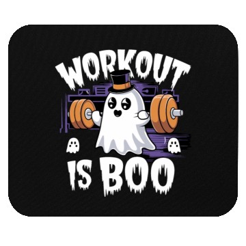 Discover Workout Is Boo Gym Fitness Halloween Top Mouse Pads