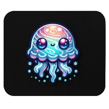 Discover funny cute green octopus Mouse Pads