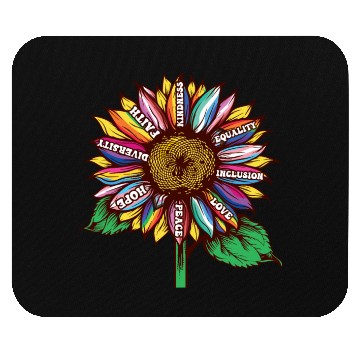 Discover lgbtq sunflower rainbow flags Diversity Human Righ Mouse Pads
