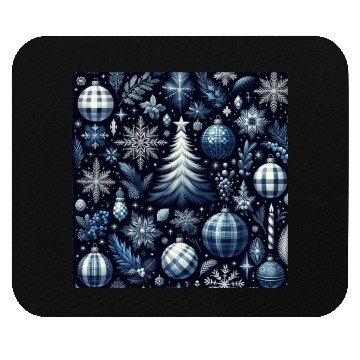 Discover flannel blue and white christmas Mouse Pads