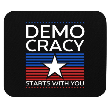 Discover Democracy Starts with You - Election - Vote Mouse Pads