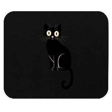 Discover Mystical Black Cat Lover Mouse Pads