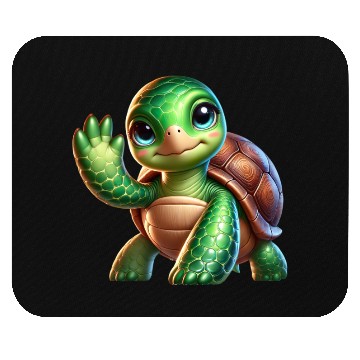 Discover Adorable Waving Turtle Mouse Pads
