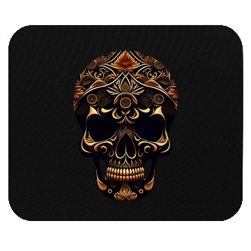 Discover skull with floral pattern it Mouse Pads