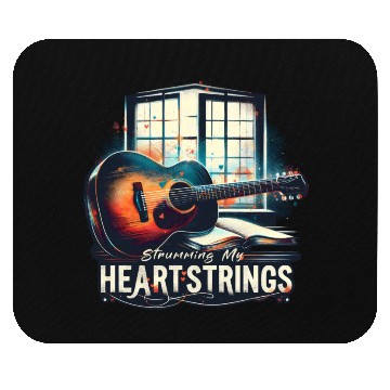 Discover Strumming My Heartstrings Guitar Music Lover Songs Mouse Pads