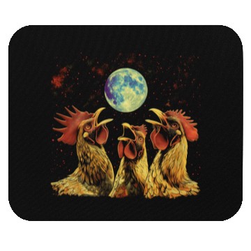 Discover Chicken Farmer Farming Howling Moon Mouse Pads