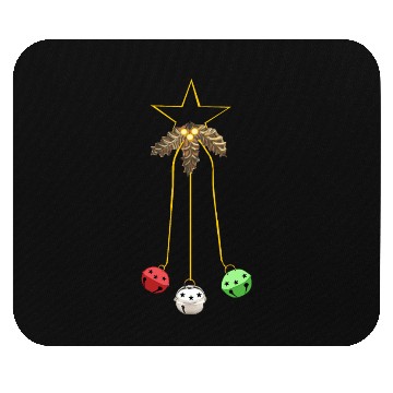 Discover Jingle Bells Star Wreath Mouse Pads