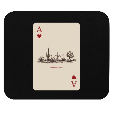Discover Desert Playing Card Vintage Western Landscape Mouse Pads