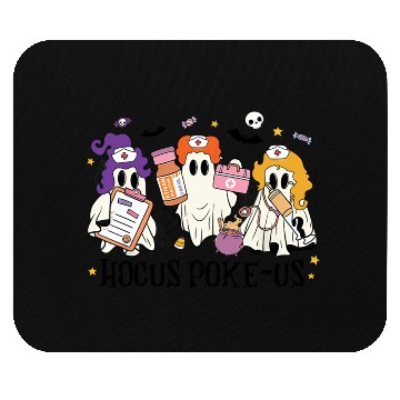 Discover Hocus Poke Us Funny Ghost Vintage Halloween Mouse Pads