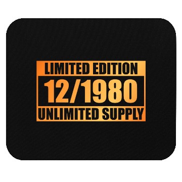 Discover 44th birthday Limited Edition - ꝏ Supply 12/1980 Mouse Pads