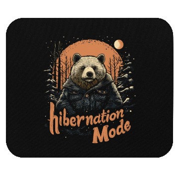 Discover Hibernation Mode Brown Bear Mouse Pads
