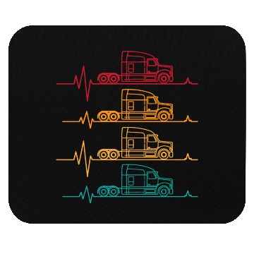 Discover Truck driver heart beat Trucker Funny Truck Driver Mouse Pads