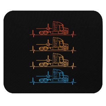 Discover Truck driver heart beat Trucker Funny Truck Driver Mouse Pads