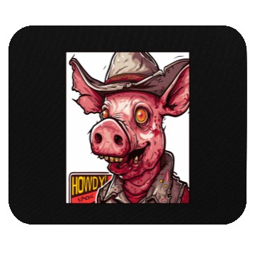 Discover hillbilly redneck zombie cowboy pig Mouse Pads