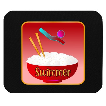 Discover SWIMMER SWIM RICE BOWL Mouse Pads
