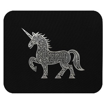 Discover Celtic Unicorn Line Art Tattoo Mouse Pads