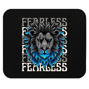 Discover Black Blue Illustrative Fearless Mouse Pads