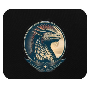 Discover Mystic Dragon Emblem Mouse Pads Design