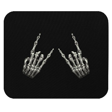 Discover Rock On Rock Star Skeleton Hands Rocker Halloween Mouse Pads